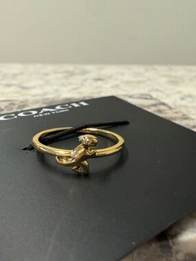 Coach Gold Tone Rexy Ring